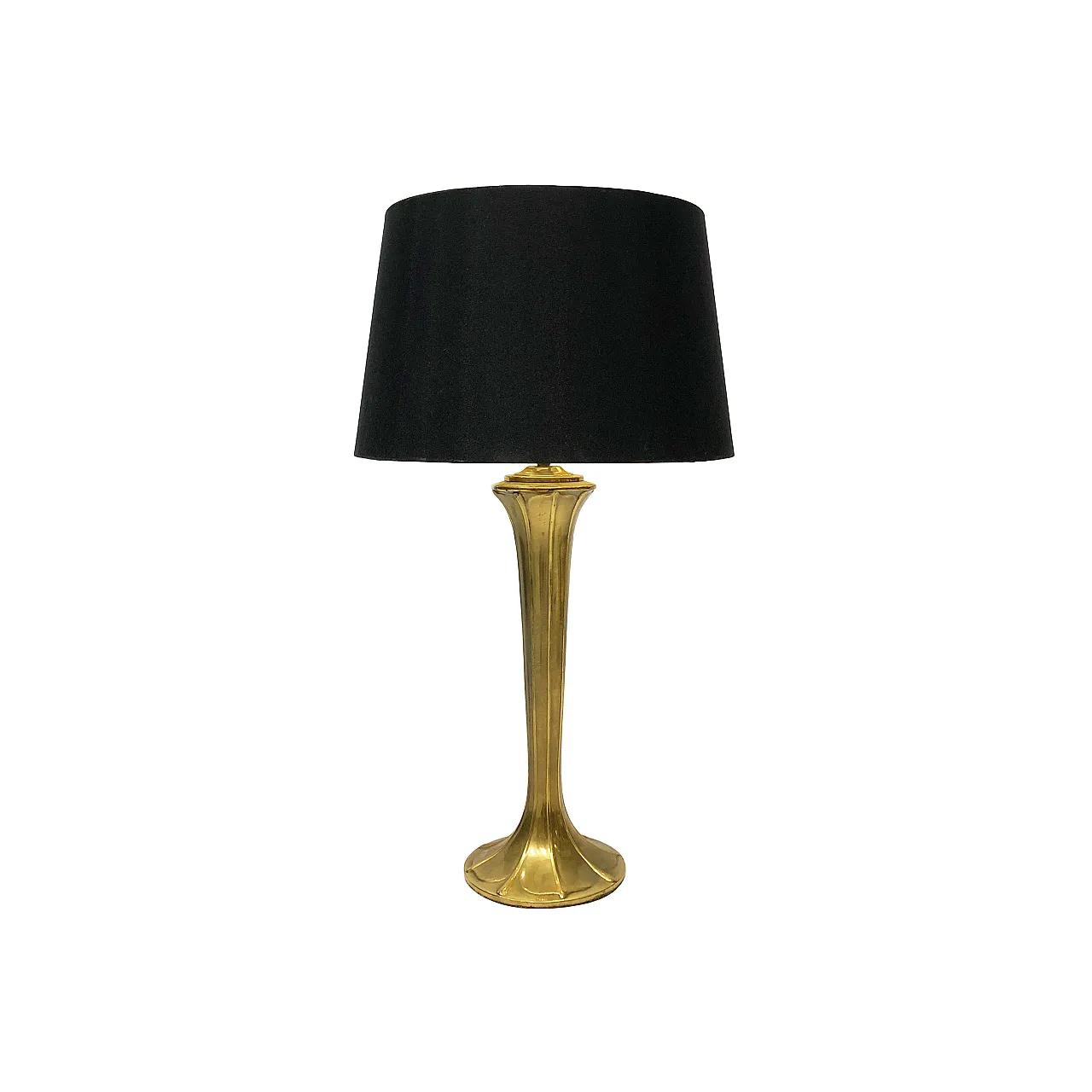 Brass Art Nouveau Style Table Lamp, 70s 1