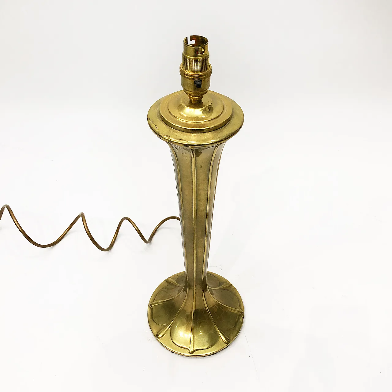 Brass Art Nouveau Style Table Lamp, 70s 5