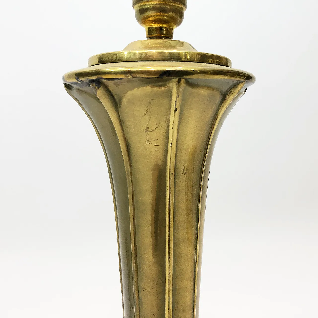 Brass Art Nouveau Style Table Lamp, 70s 8