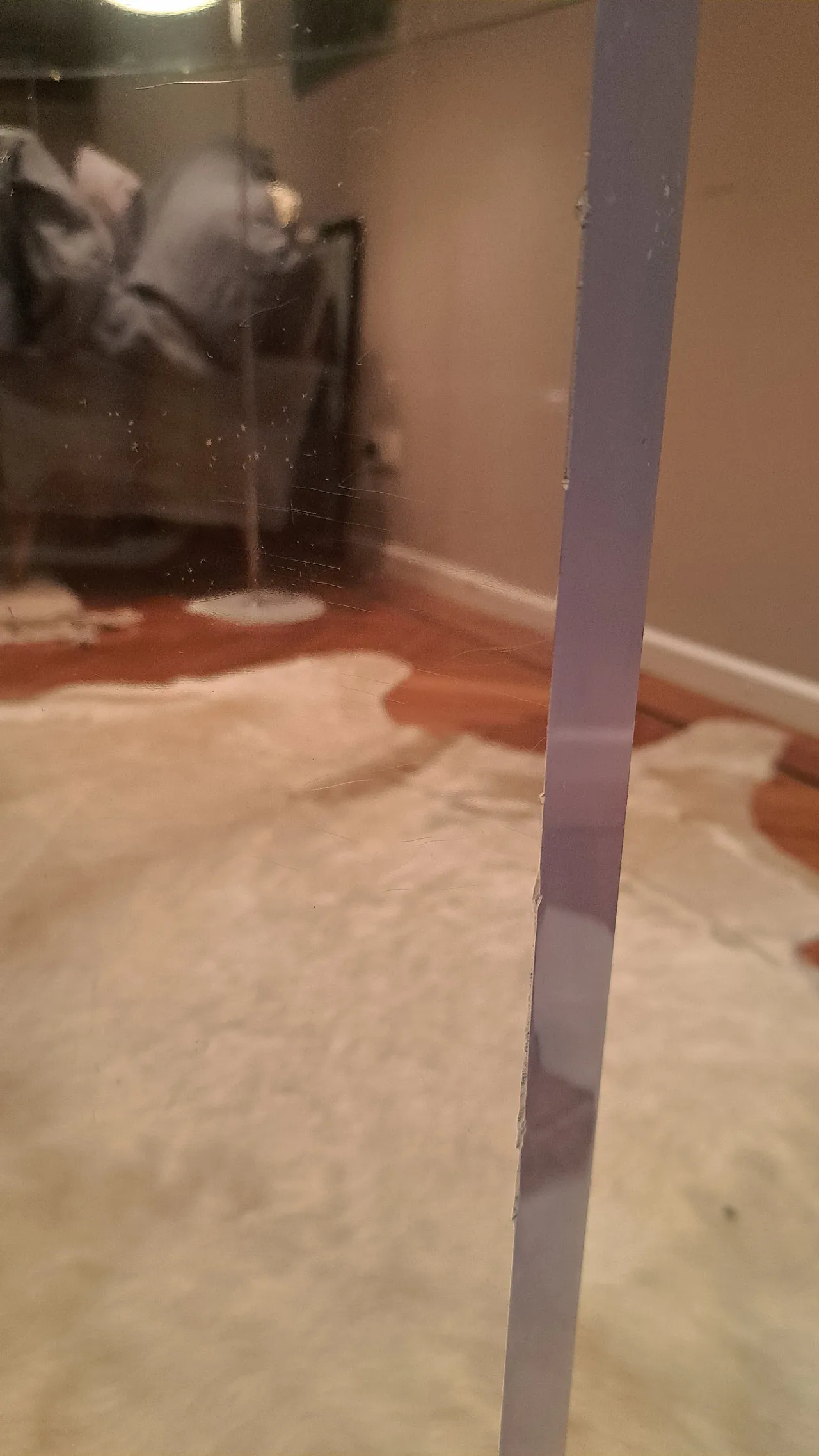 XL Lucite & Glass Round Dining Table 8