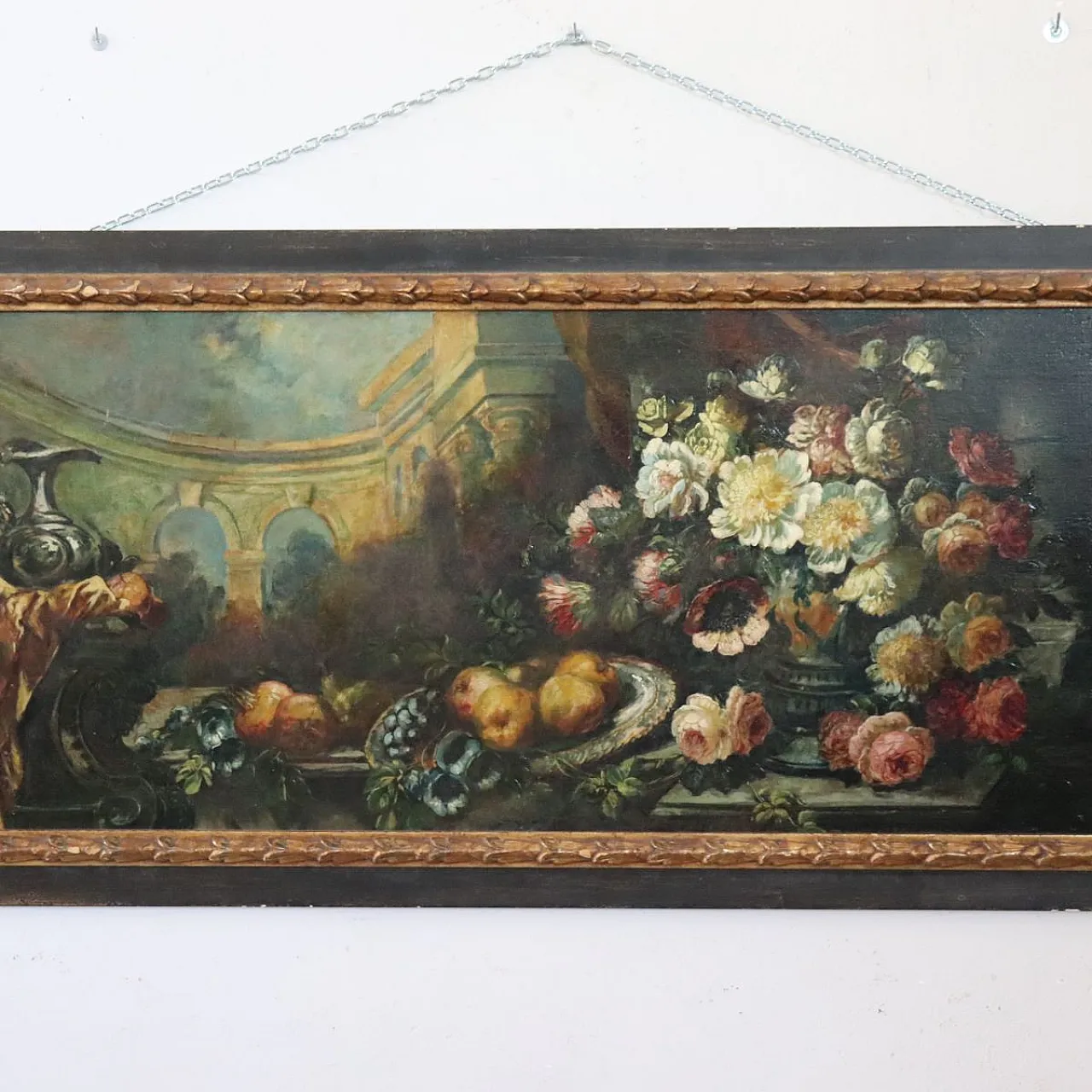 Grande dipinto olio su tela, natura morta, '800 2