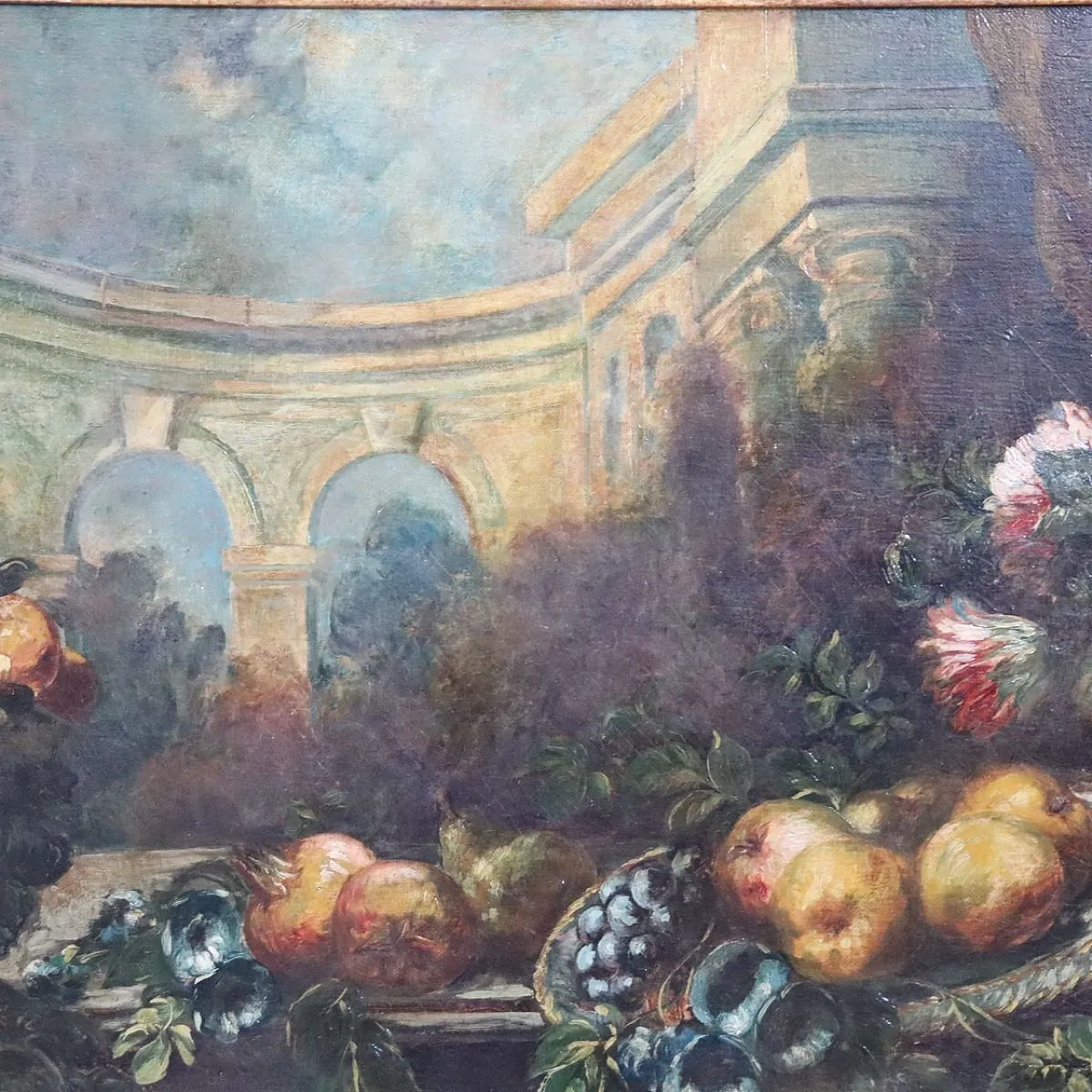 Grande dipinto olio su tela, natura morta, '800 3