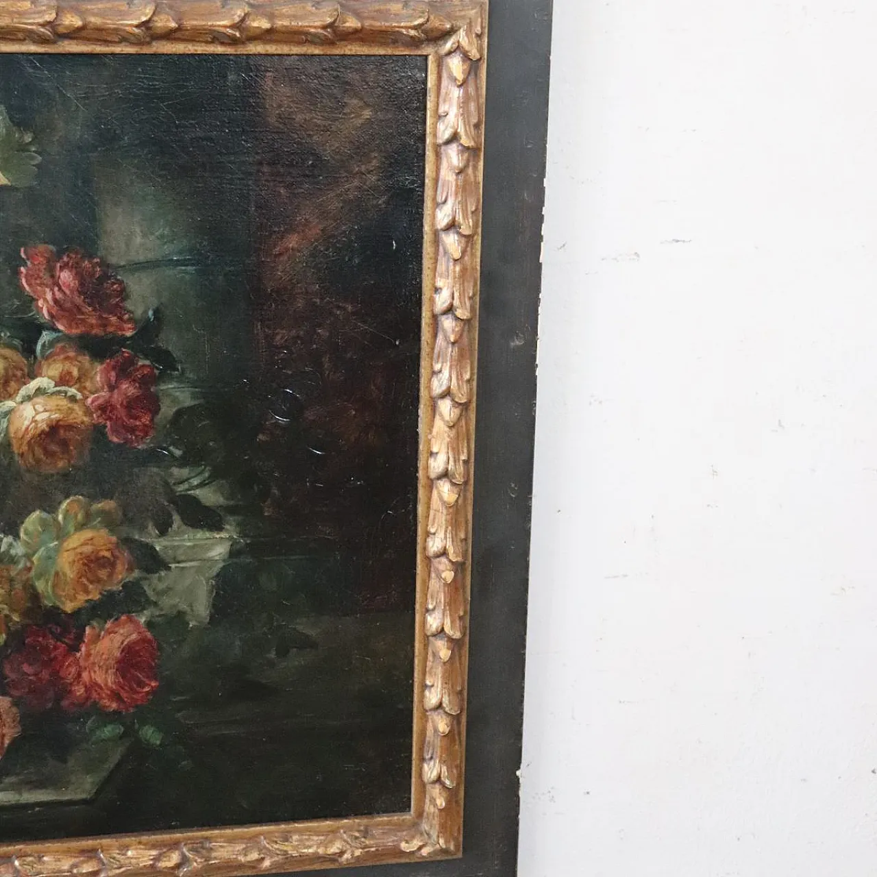 Grande dipinto olio su tela, natura morta, '800 10