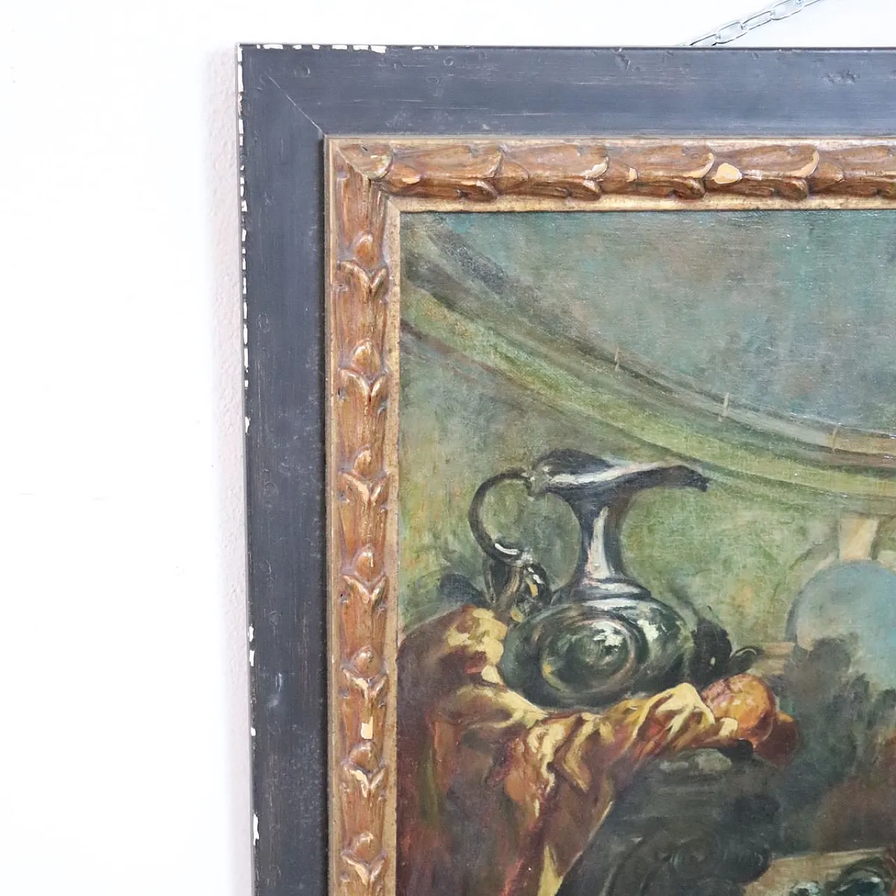 Grande dipinto olio su tela, natura morta, '800 12