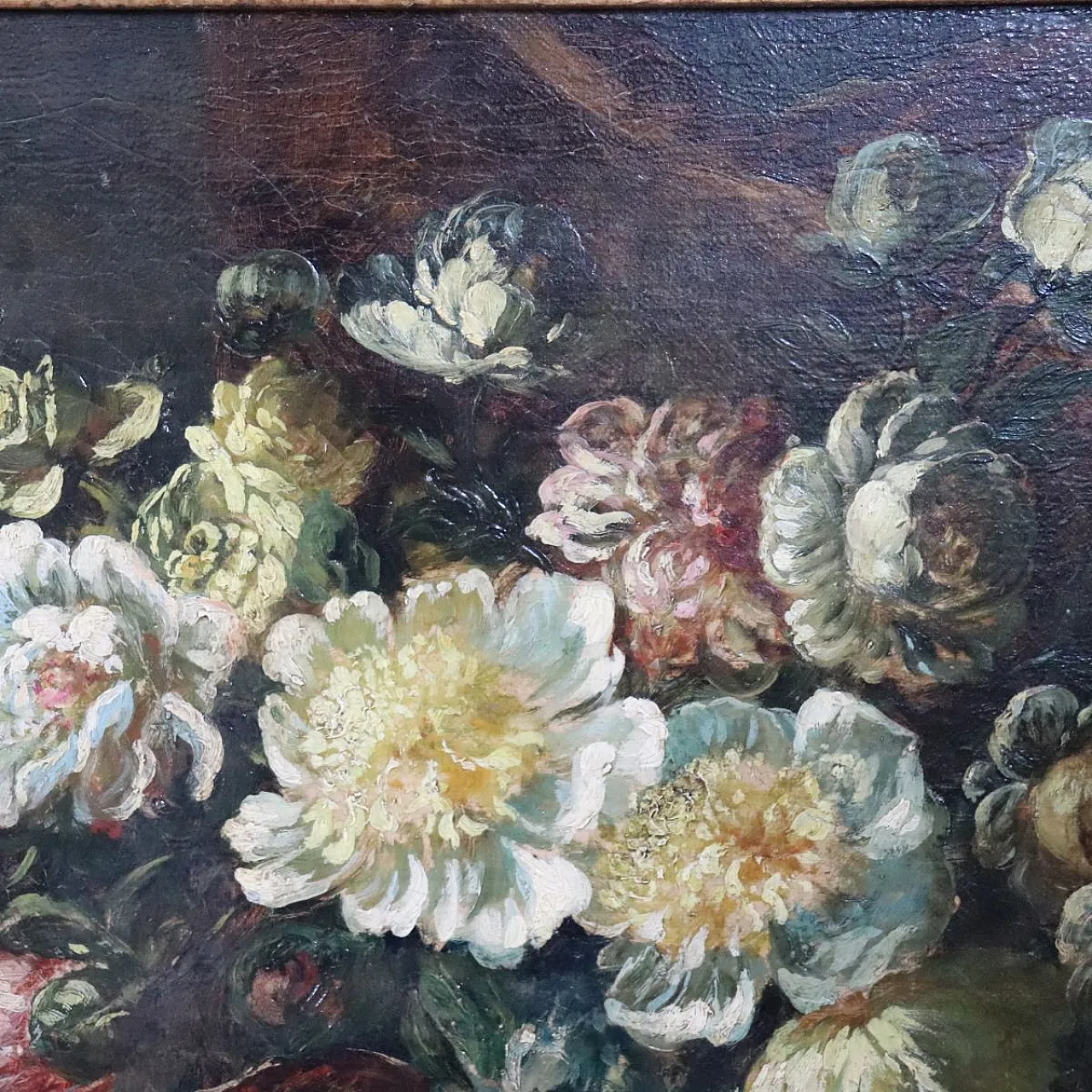 Grande dipinto olio su tela, natura morta, '800 13