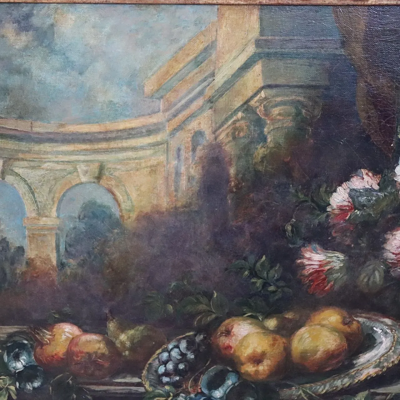 Grande dipinto olio su tela, natura morta, '800 14