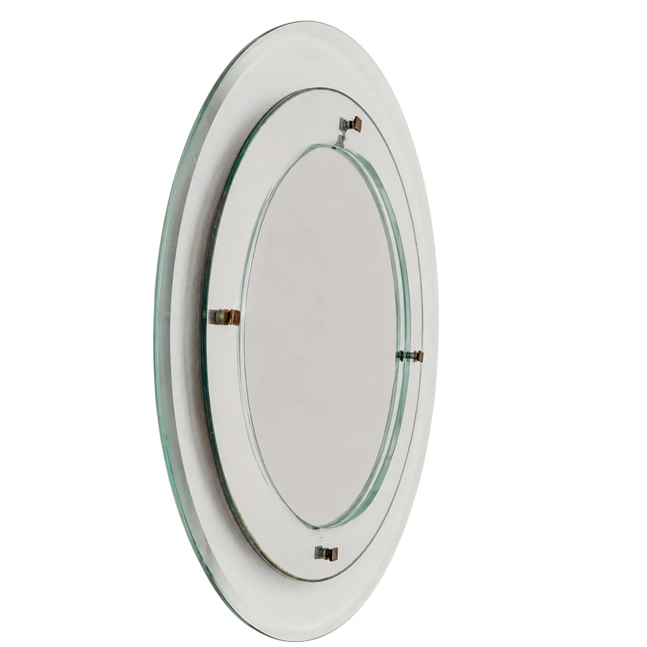 Specchio in vetro di murano e ottone Fontana Arte e Max Ingrand, 1960 1