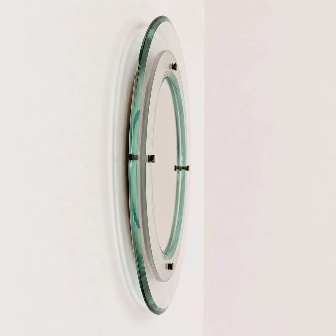 Specchio in vetro di murano e ottone Fontana Arte e Max Ingrand, 1960 7