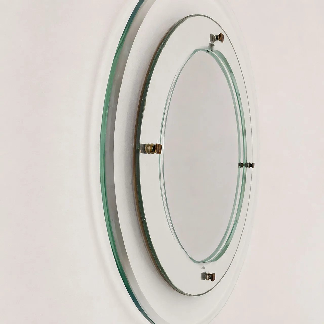 Specchio in vetro di murano e ottone Fontana Arte e Max Ingrand, 1960 8