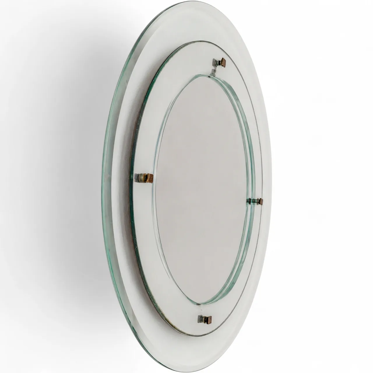 Specchio in vetro di murano e ottone Fontana Arte e Max Ingrand, 1960 10
