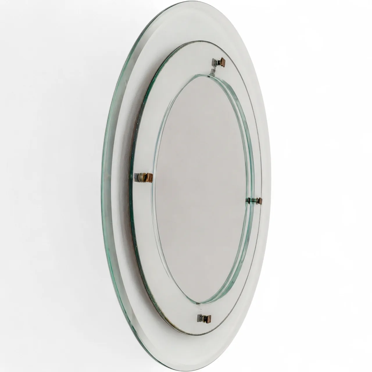 Specchio in vetro di murano e ottone Fontana Arte e Max Ingrand, 1960 11