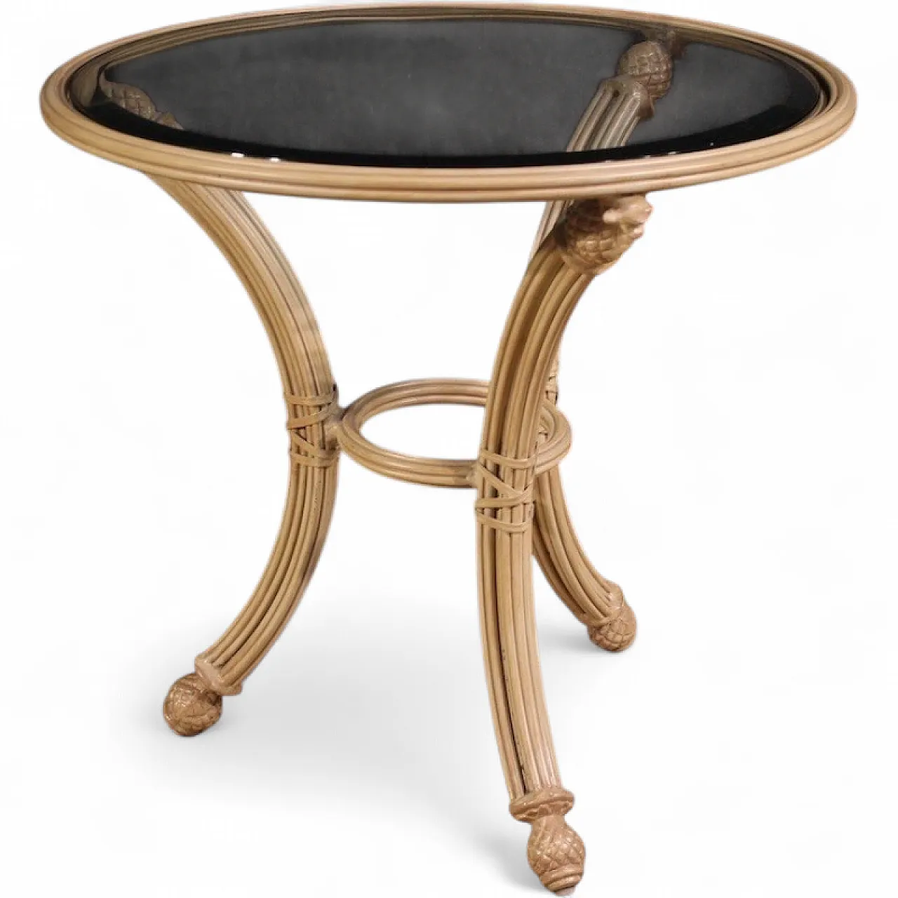Italian iron coffee table with glass top 13