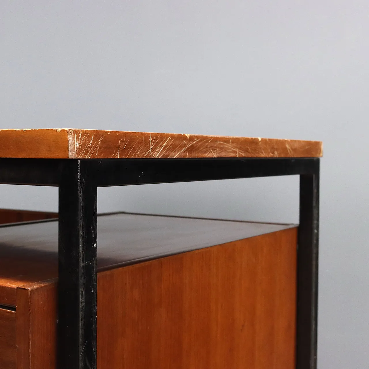 Wooden and metal desk, 1960s 6