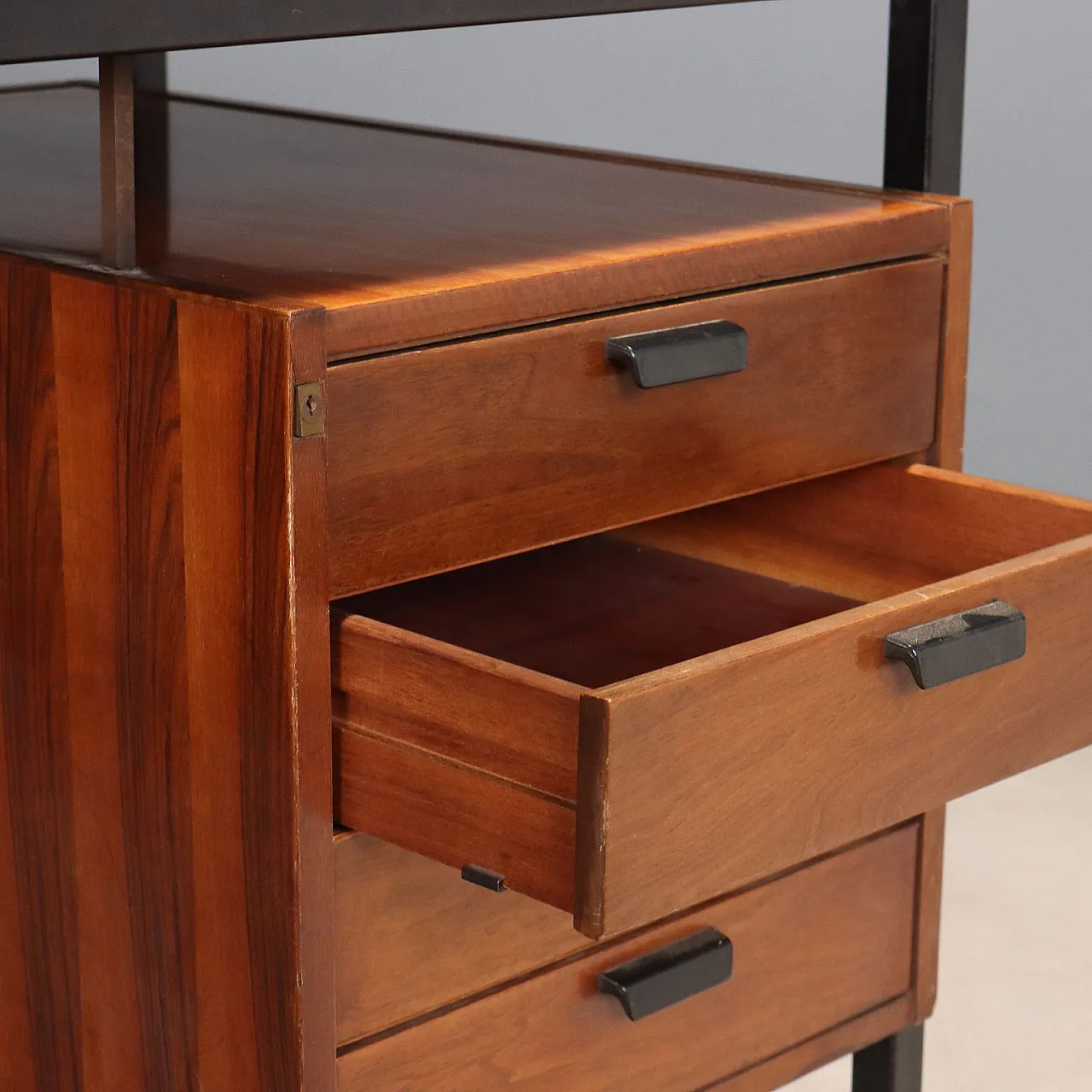 Wooden and metal desk, 1960s 8