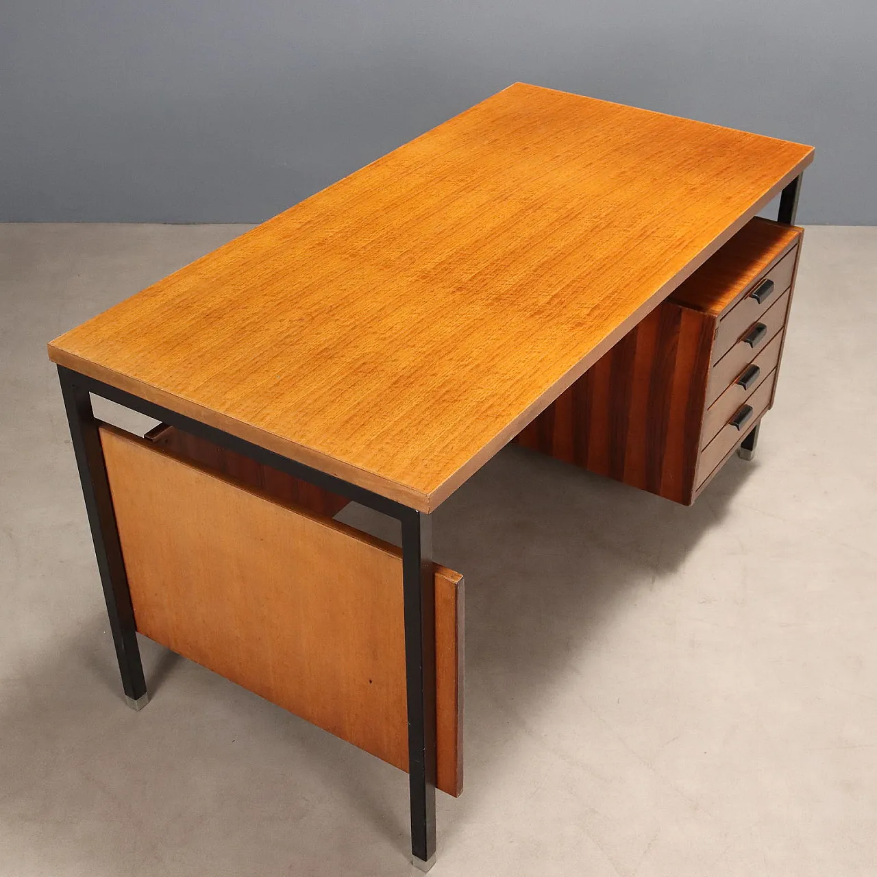 Wooden and metal desk, 1960s 10