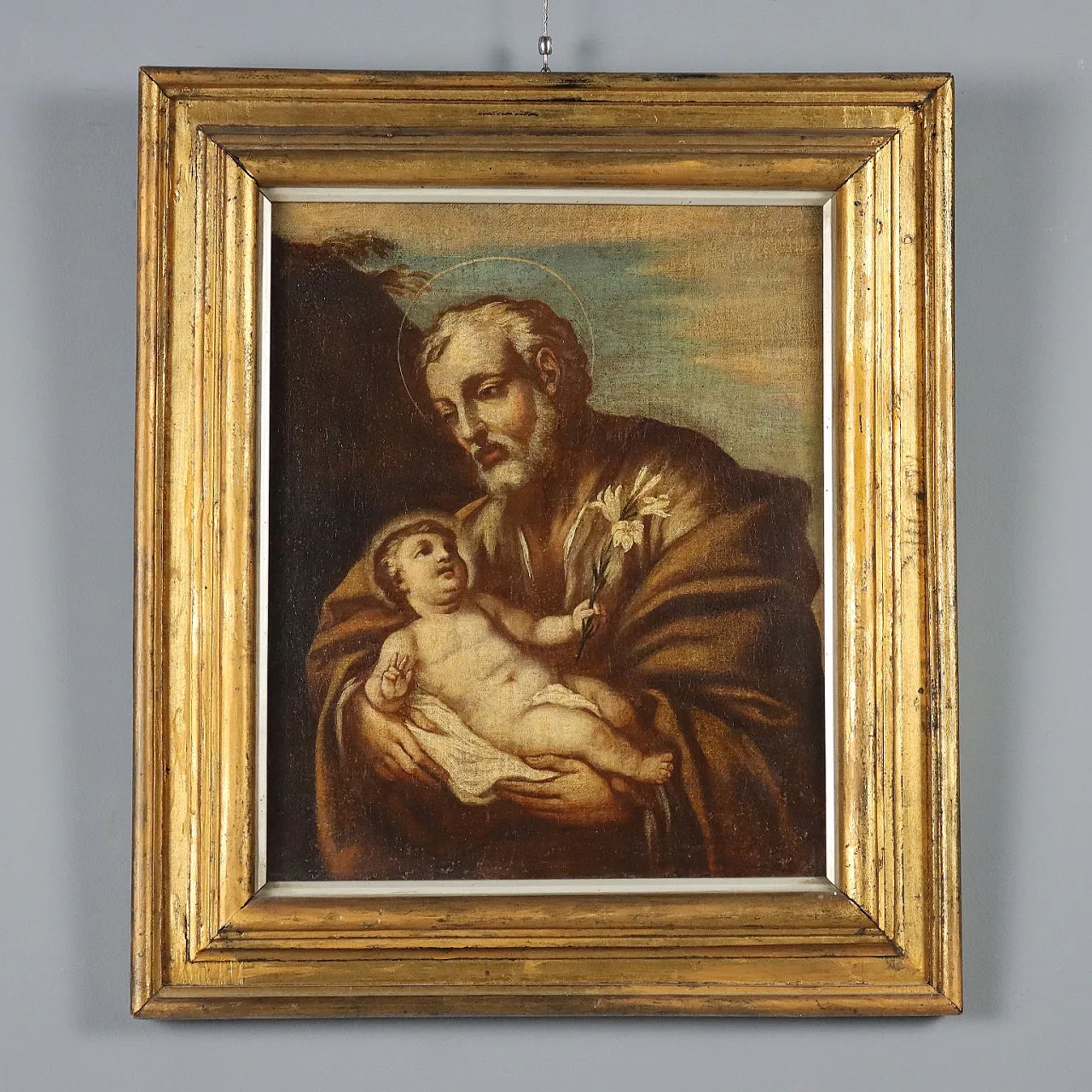 Saint Joseph and the Baby Jesus, oil on canvas, 17th century 1