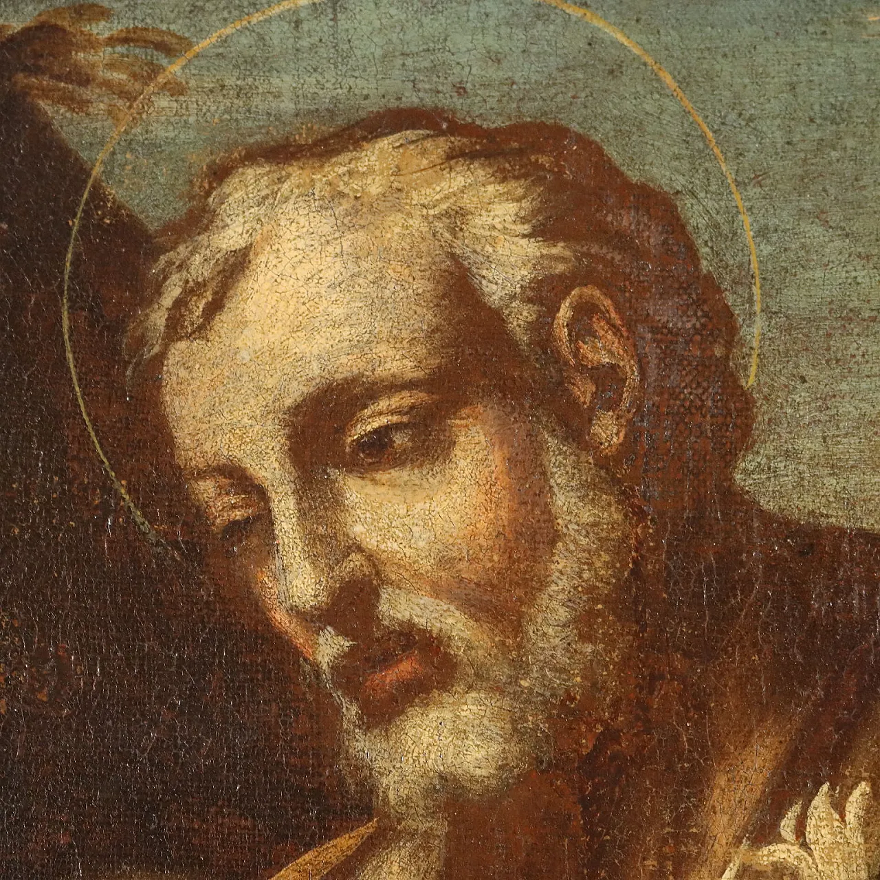 Saint Joseph and the Baby Jesus, oil on canvas, 17th century 5