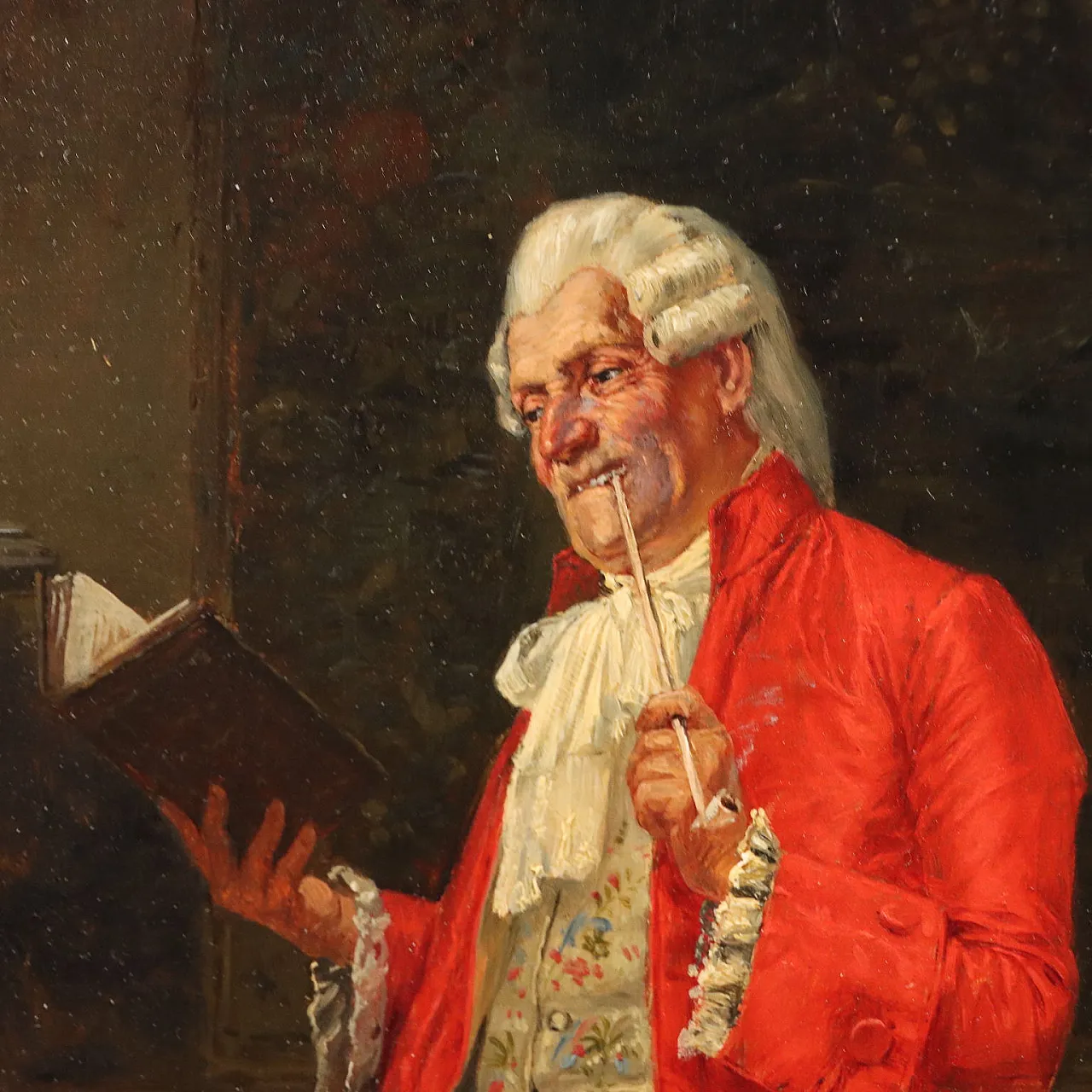Painting by Albert Joseph Franke, oil on panel, early 20th century 4