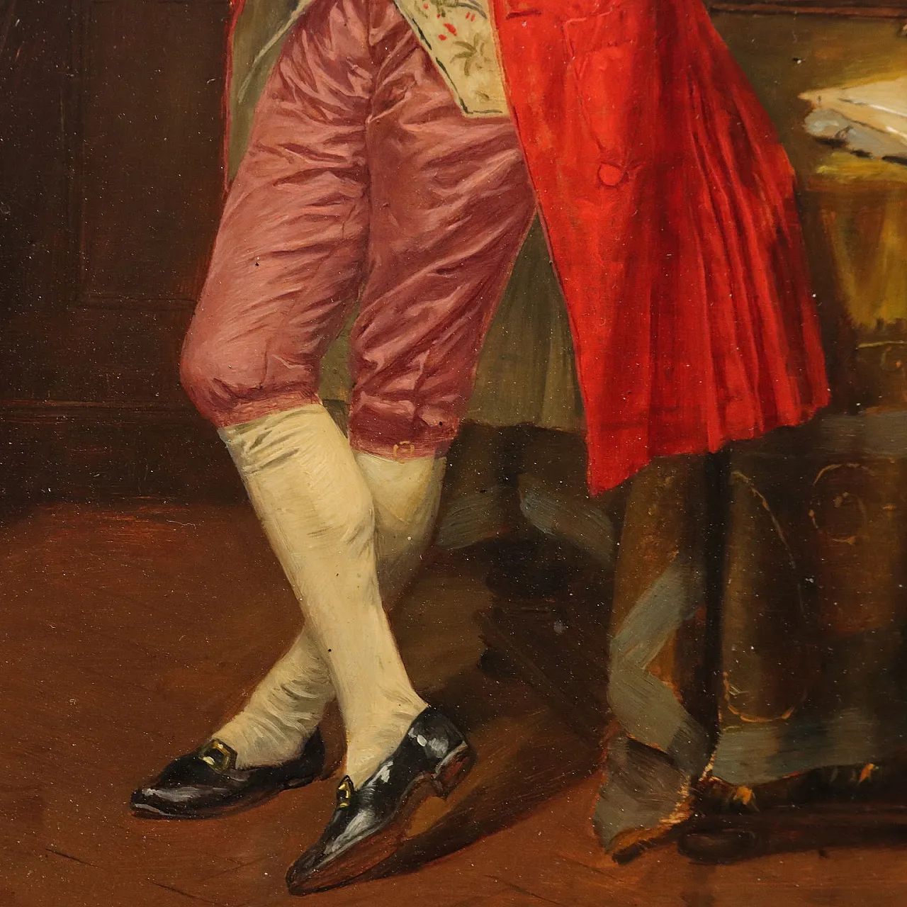Painting by Albert Joseph Franke, oil on panel, early 20th century 5