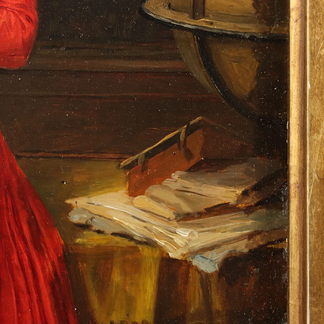 Painting by Albert Joseph Franke, oil on panel, early 20th century 6