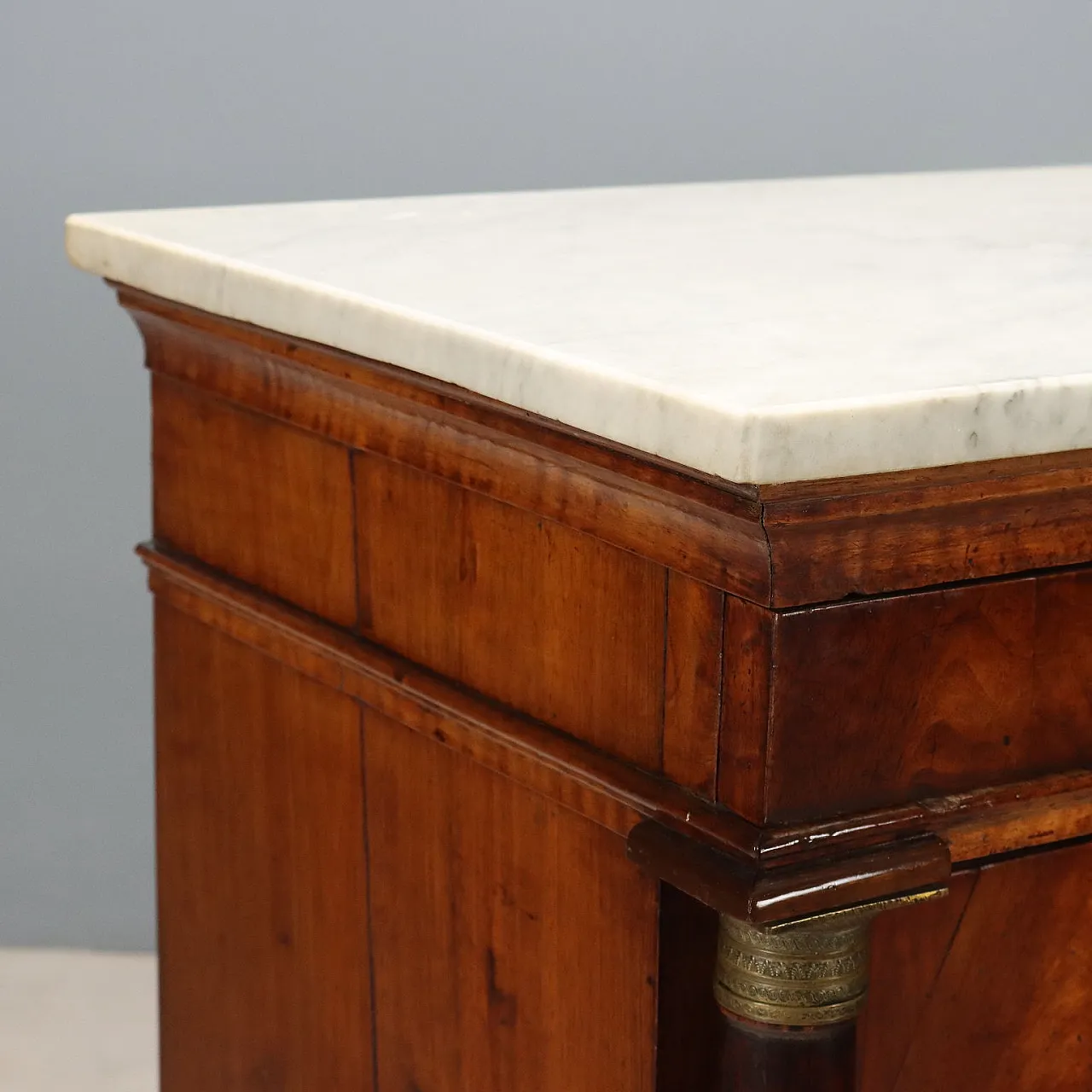 Empire chest of drawers in mahogany feather, 19th century 5
