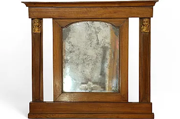 Mirror, first empire fireplace walnut, late 18th century