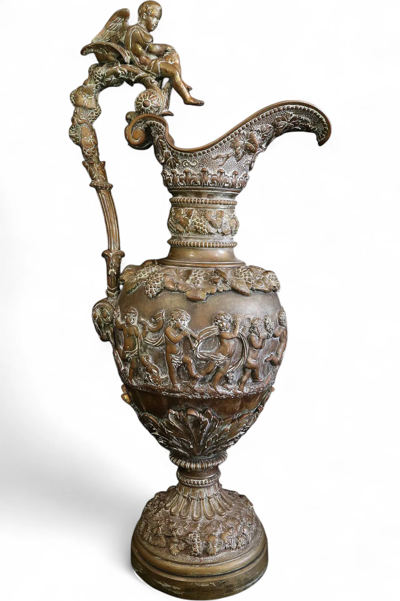 Bronze jug Napoleone III golden, 19th century 25