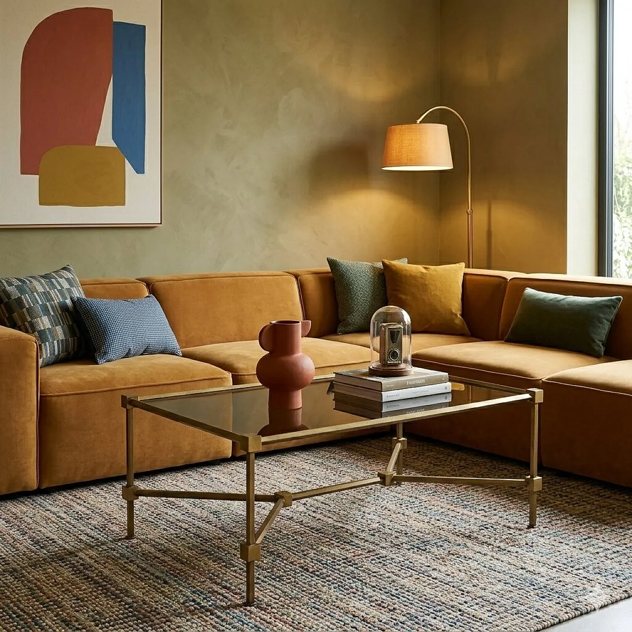 Brass coffee table, 20th century 2