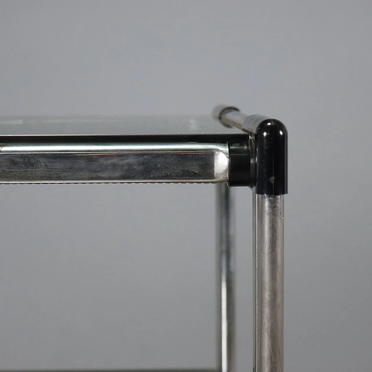 Chromed metal and smoked glass, late 20th century 5
