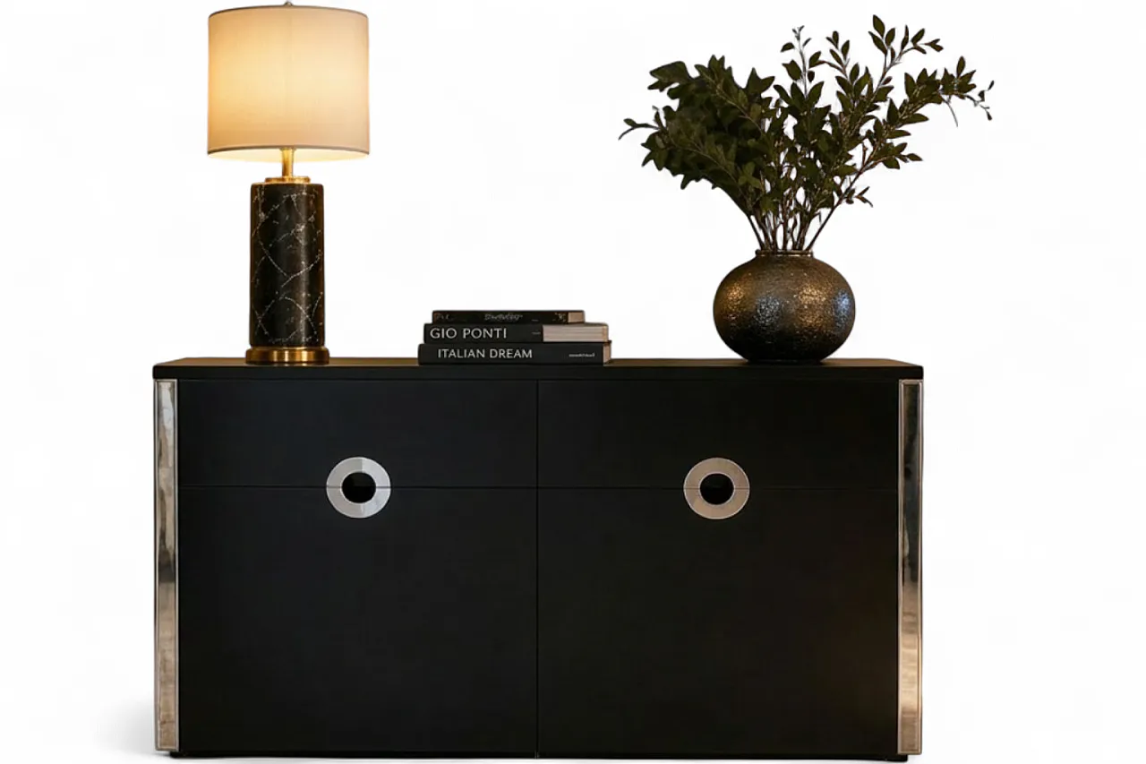 Iconic 2-door sideboard "Alveo" by Willy Rizzo for Mario Sabot – Desig 9