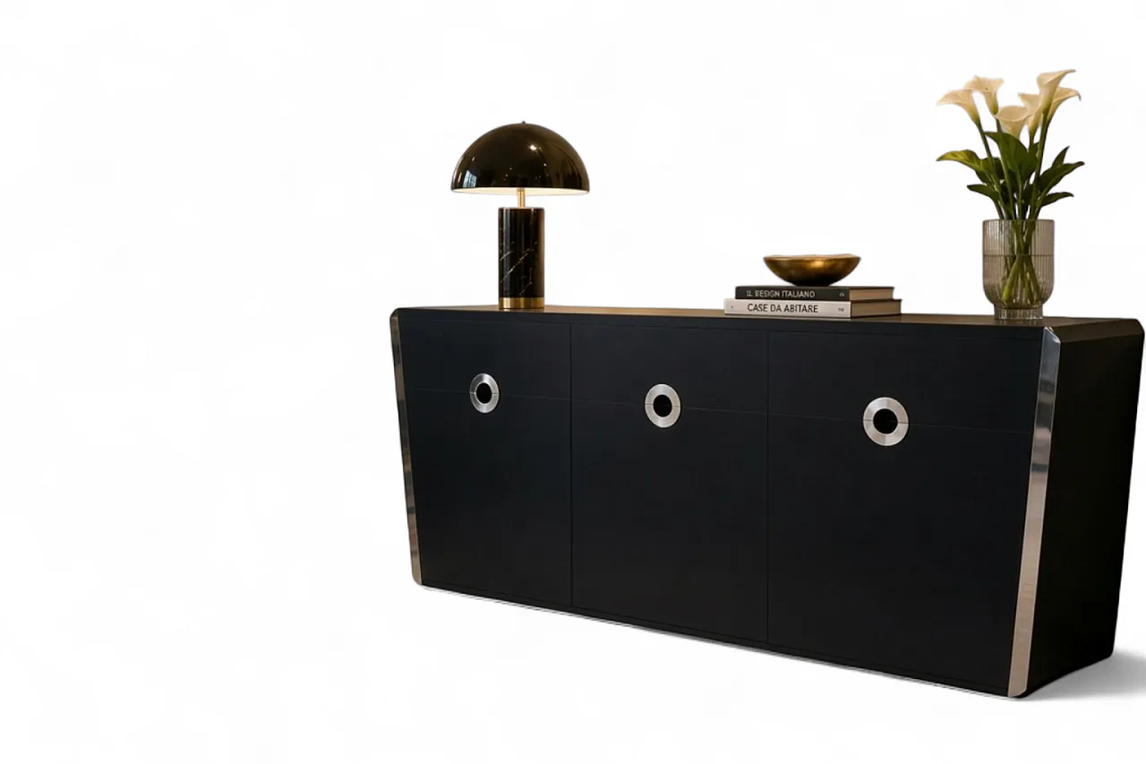 3-door sideboard Alveo by Willy Rizzo for Mario Sabot, 70s 10