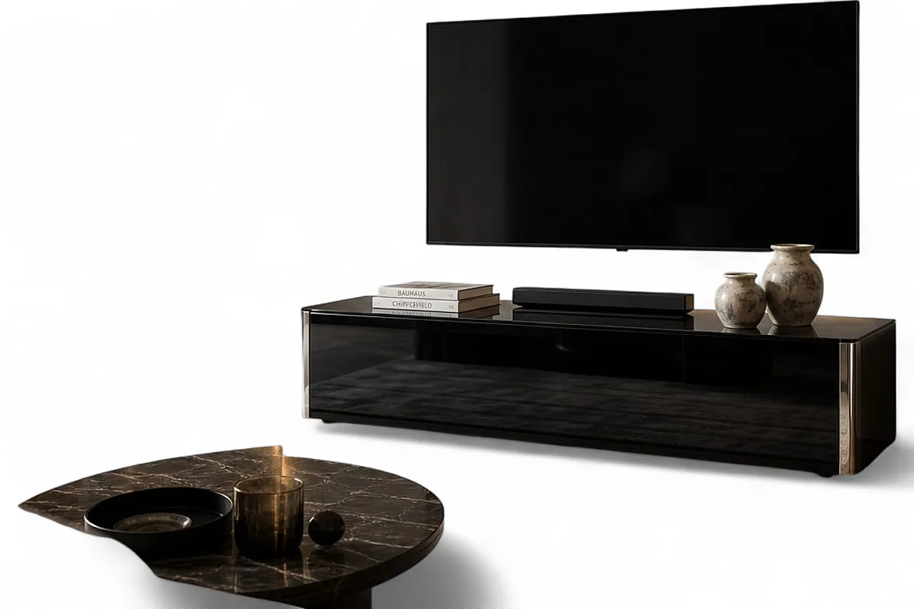 Alveo TV stand by Willy Rizzo for Mario Sabot, 70s 5