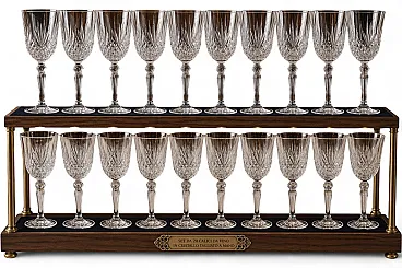 20 Hand-Cut Crystal Goblets, 1985