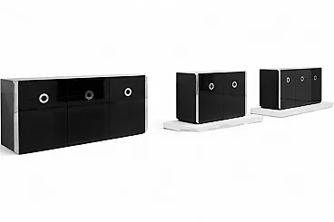 3 Alveo sideboards by Willy Rizzo for Mario Sabot, 70s