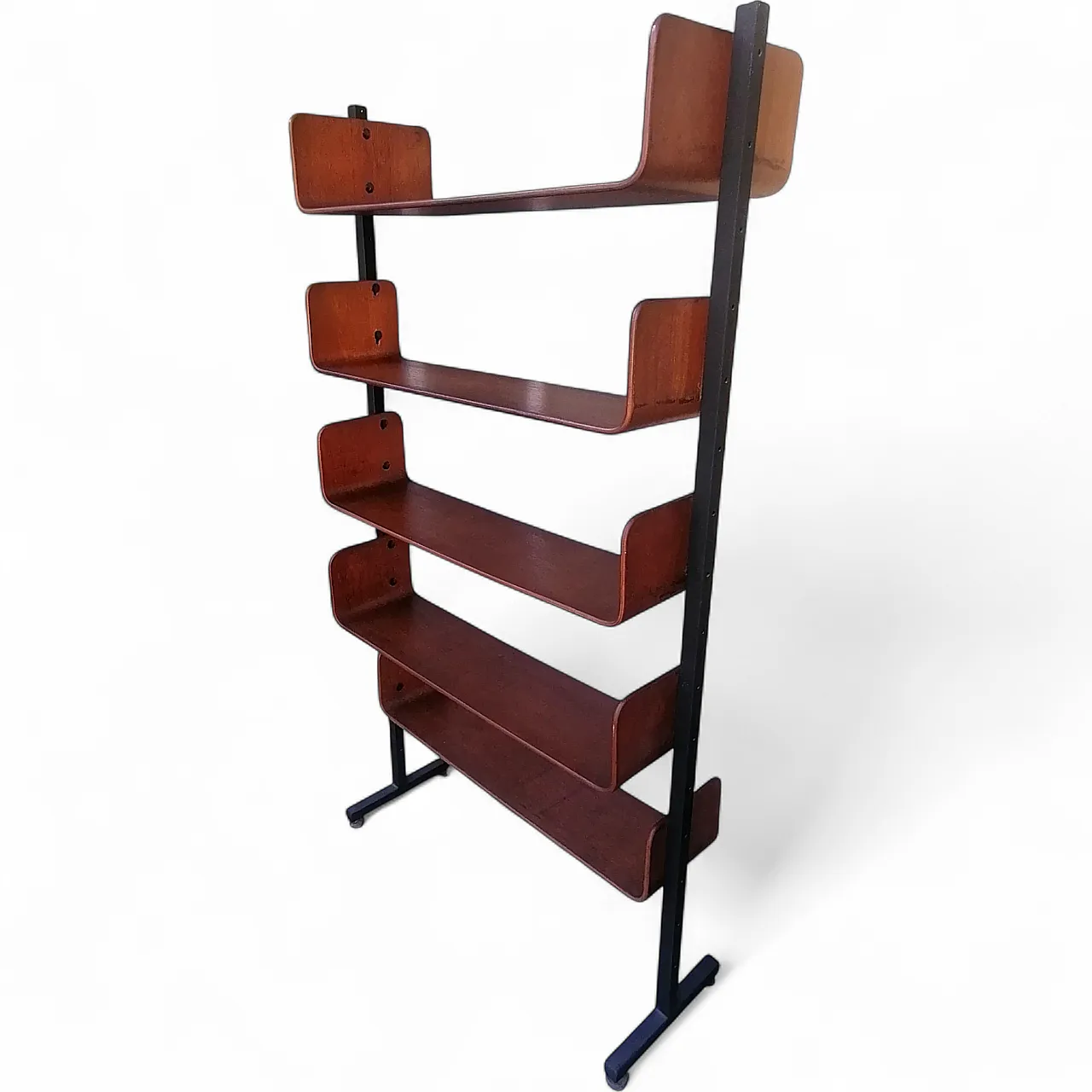 Modular selfi standing Bookshelf by Franco Campo & Carlo Graffi, 1950s 11