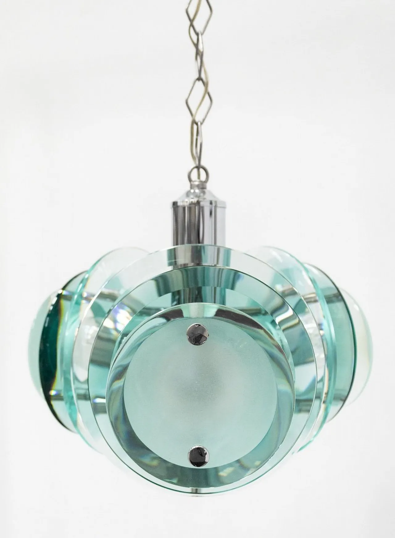 Lampada a sospensione in vetro di Murano, anni '60 1