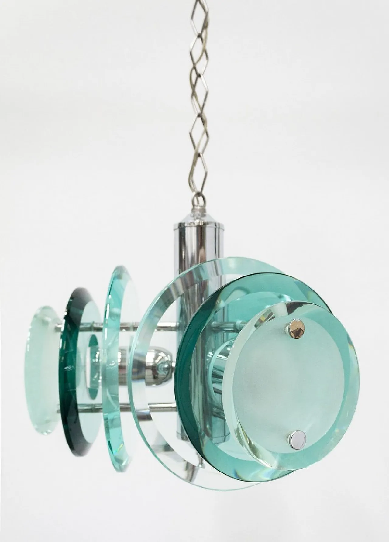 Lampada a sospensione in vetro di Murano, anni '60 3