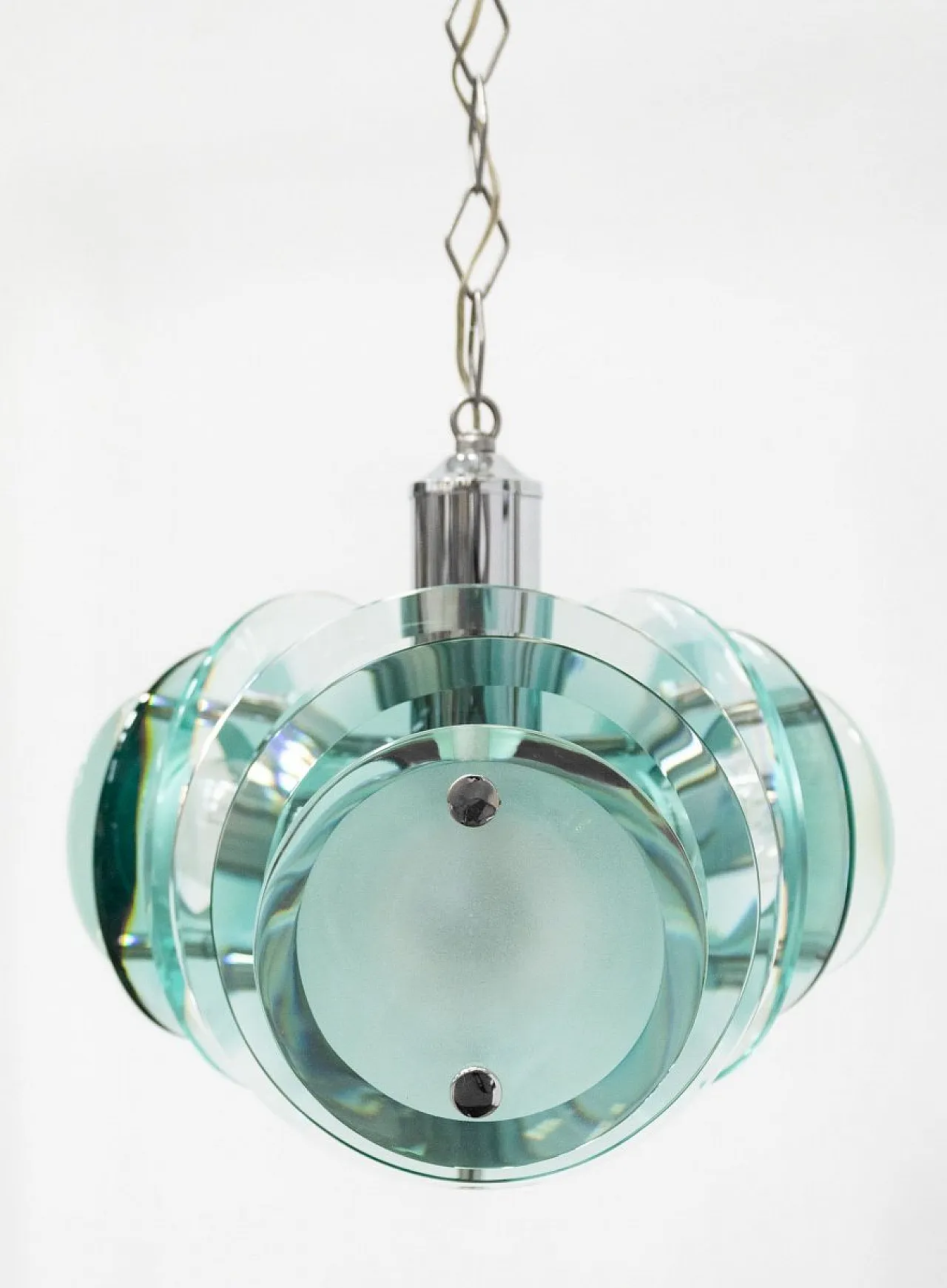 Lampada a sospensione in vetro di Murano, anni '60 10