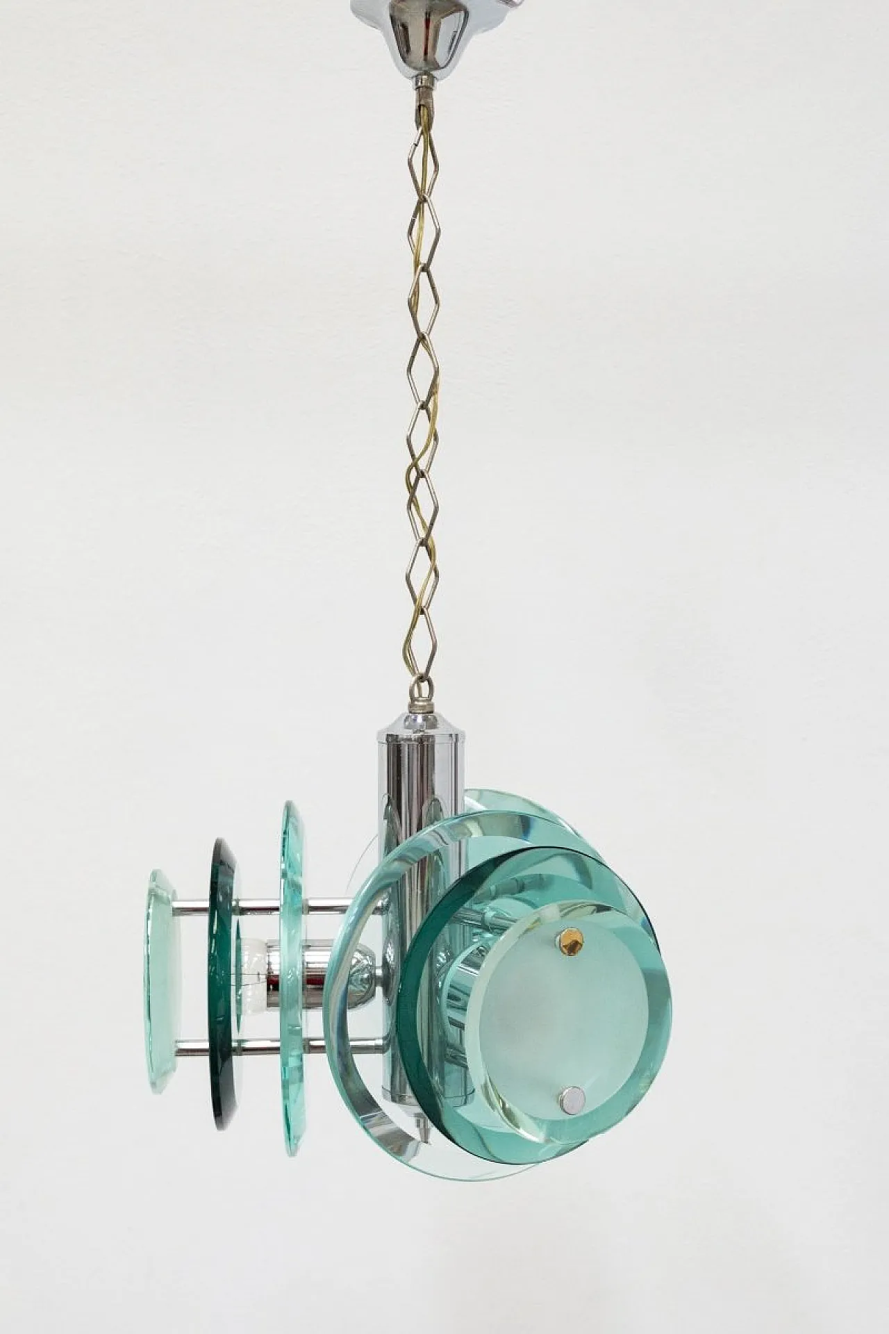 Lampada a sospensione in vetro di Murano, anni '60 11