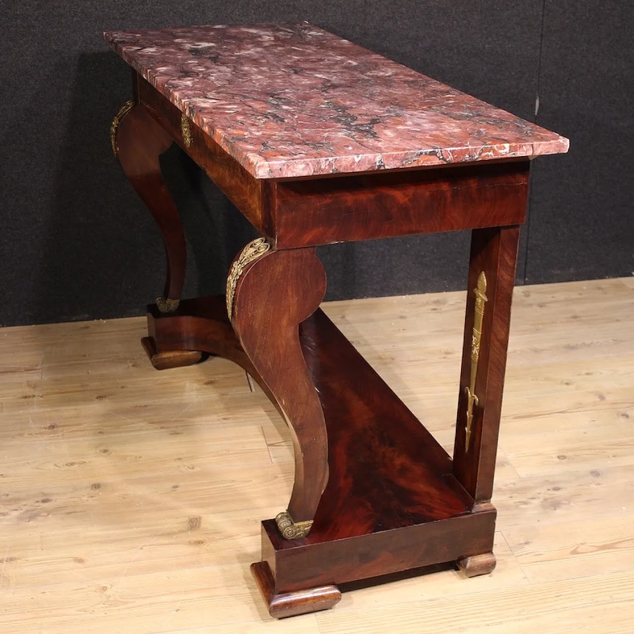 Italian Empire style console with marble top,  19th century 6