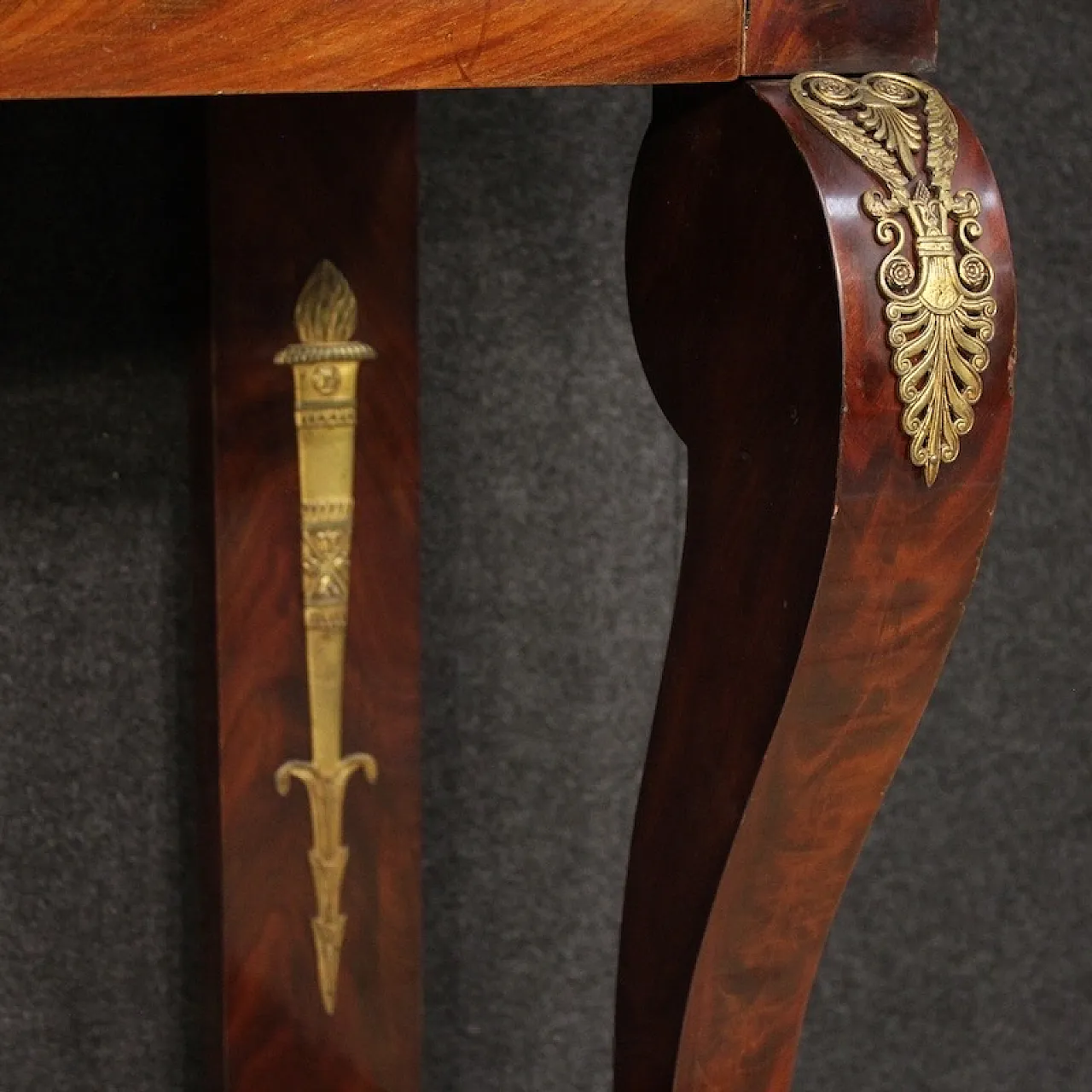 Italian Empire style console with marble top,  19th century 12