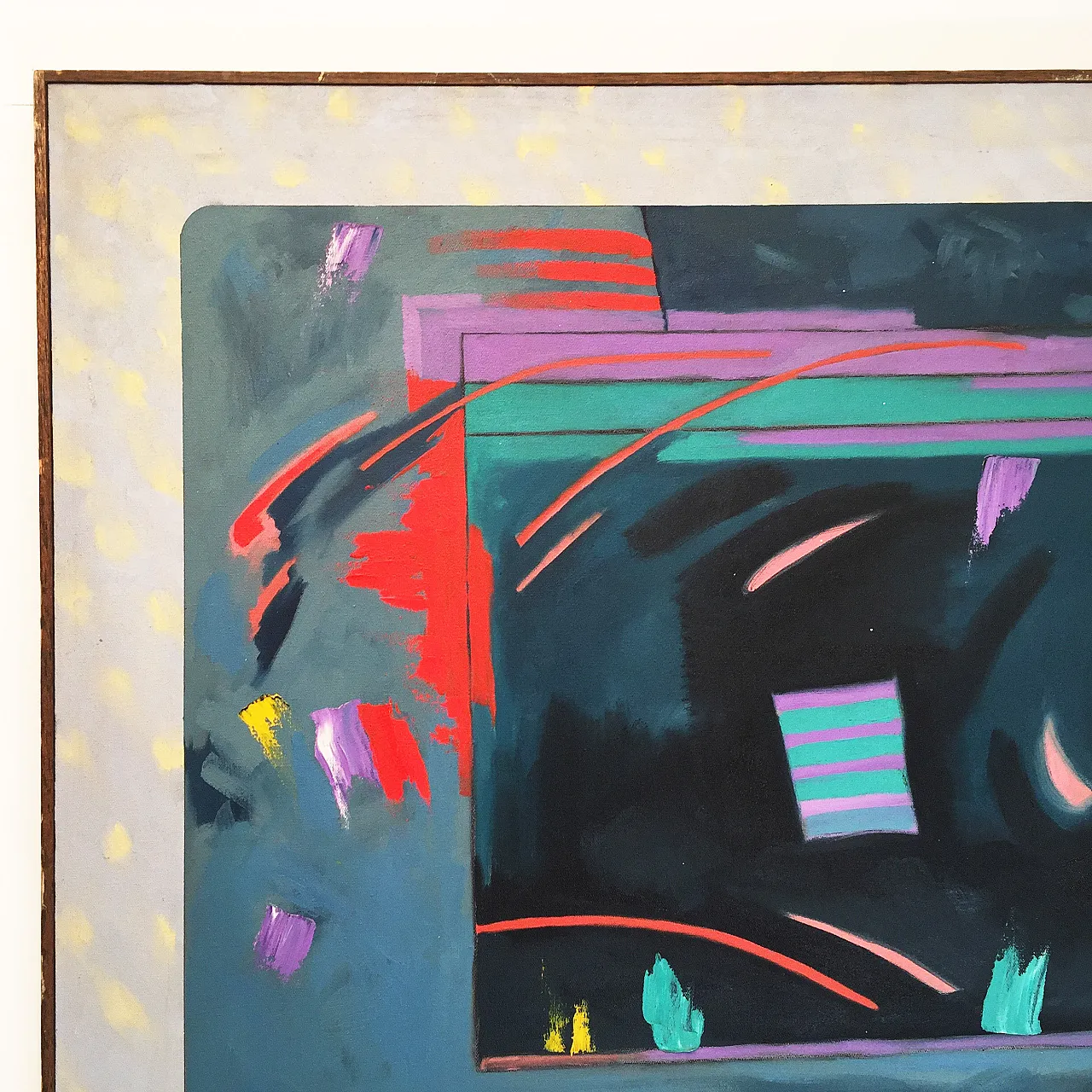 Richard Frank 'Wise Bird Strategy' Painting, Oil On Canvas 1980 6