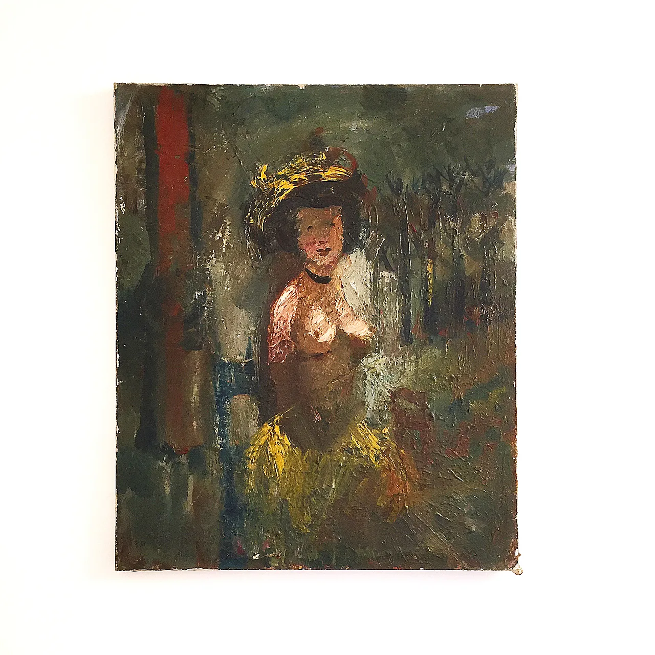 Seated Nude By Fernand Labat, Oil On Canvas 1