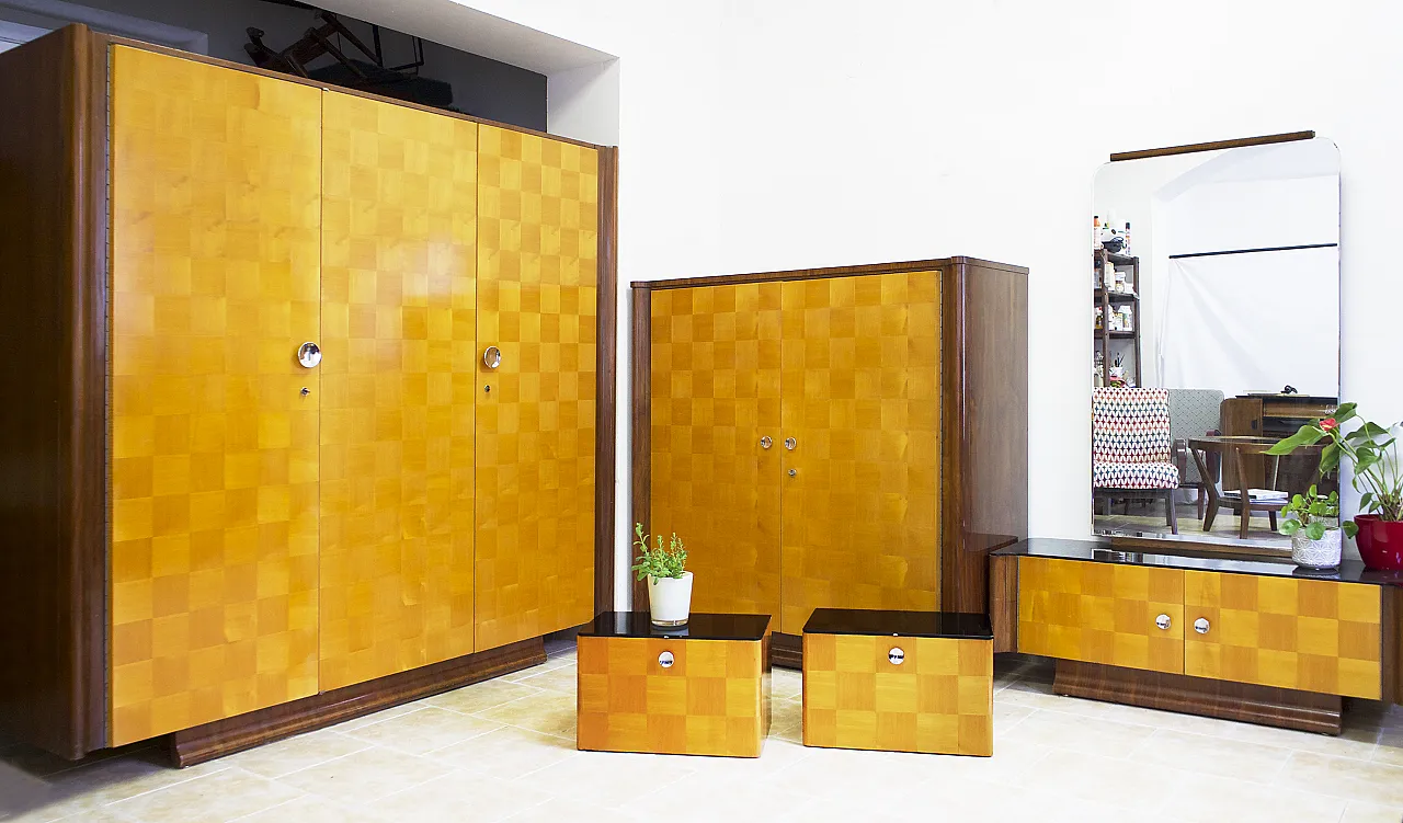 Furniture set "Chessboard" by Jindrich Halabala 1