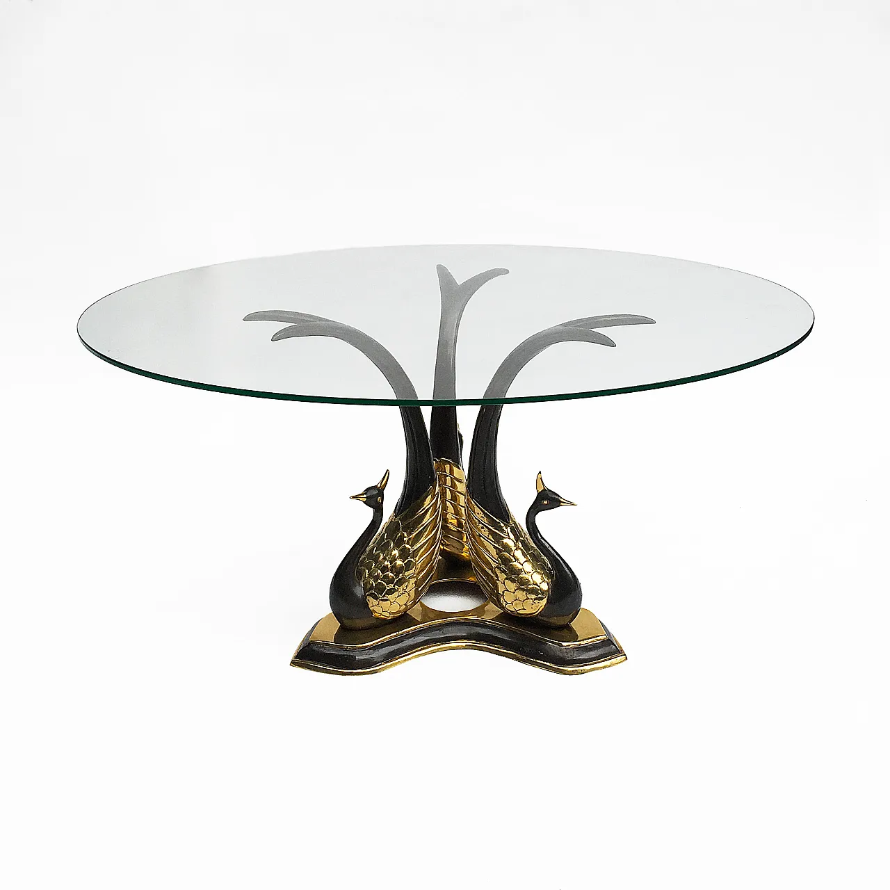 Brass Peacock Side Or Coffee Table 1