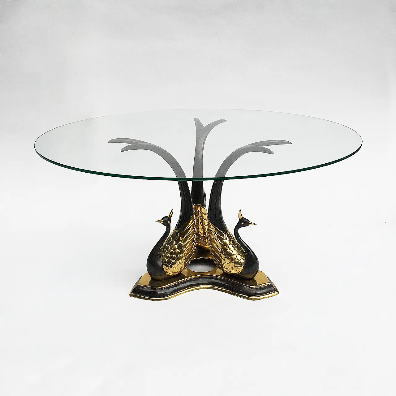 Brass Peacock Side Or Coffee Table 2