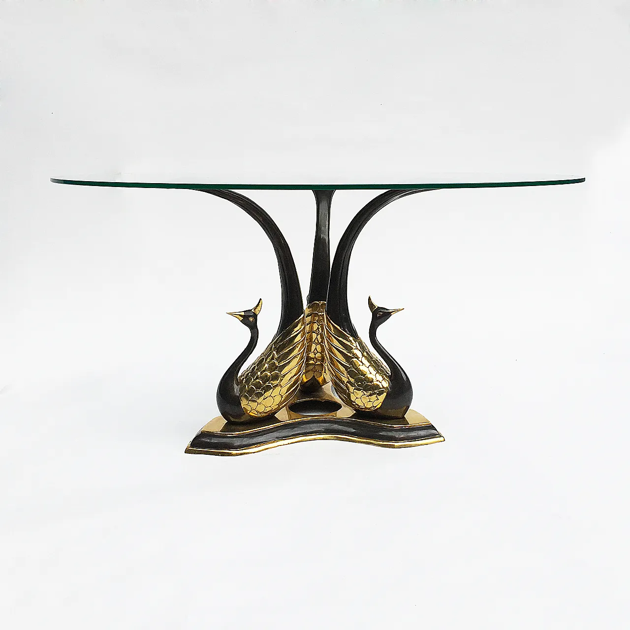 Brass Peacock Side Or Coffee Table 4