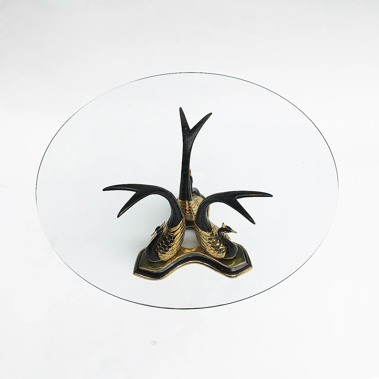 Brass Peacock Side Or Coffee Table 5
