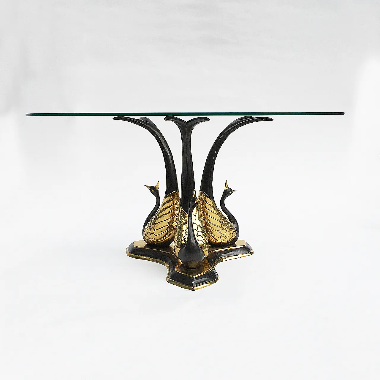 Brass Peacock Side Or Coffee Table 7