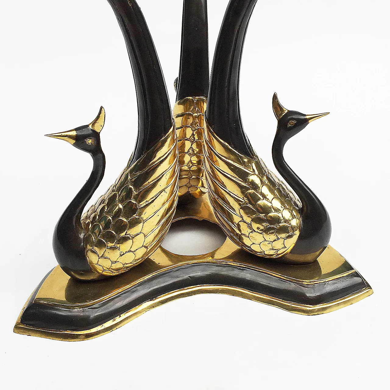 Brass Peacock Side Or Coffee Table 9